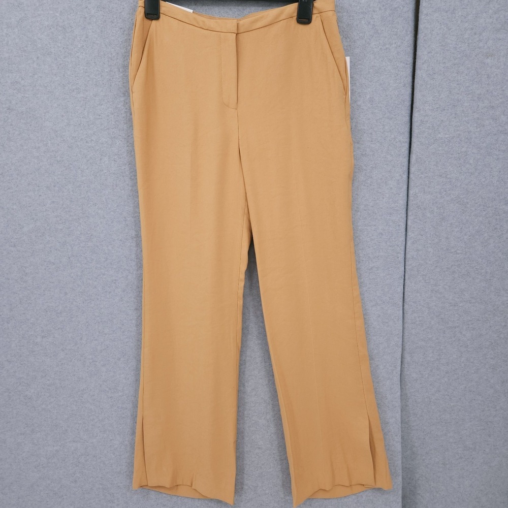 DKNY High Rise Flare Leg Dark Yellow Whisky Dress Pants Womens 2P NWT